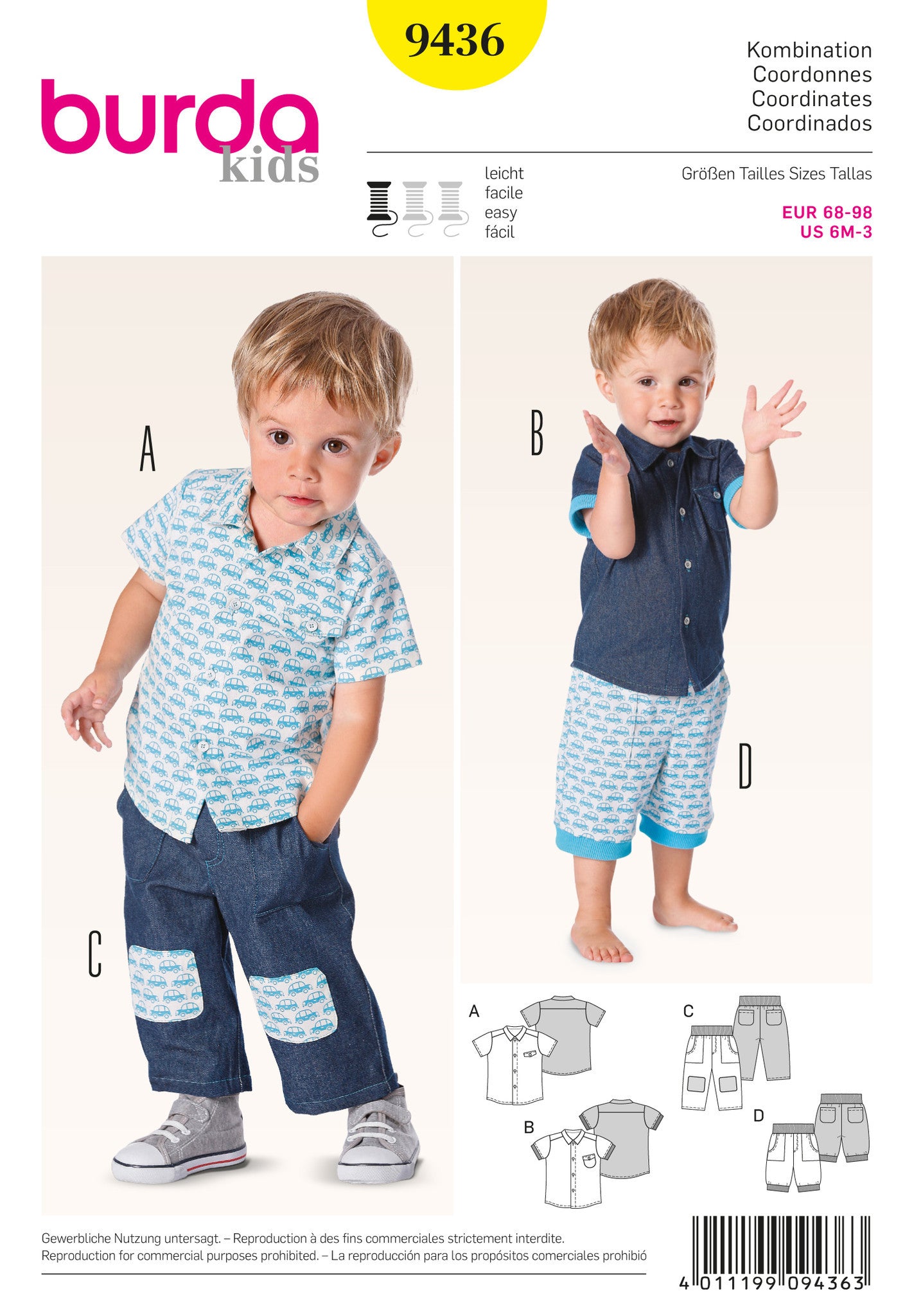 BD9436 Baby Coordinates | Easy from Jaycotts Sewing Supplies