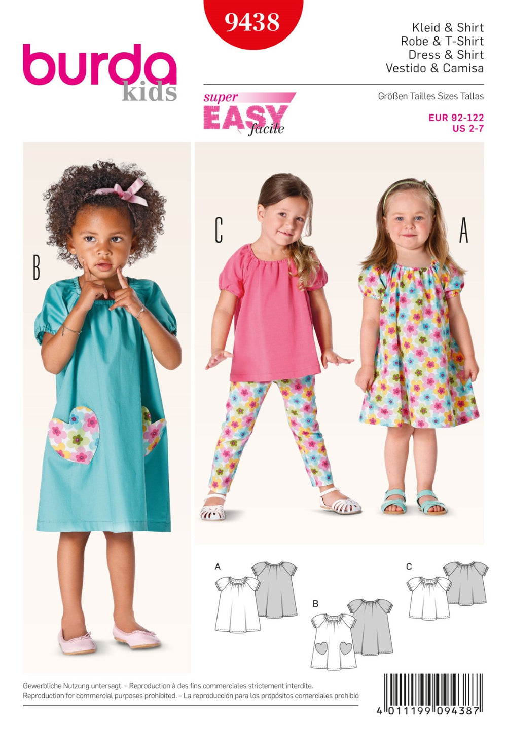 BD9438 Toddler Dress & Shirt | Easy from Jaycotts Sewing Supplies