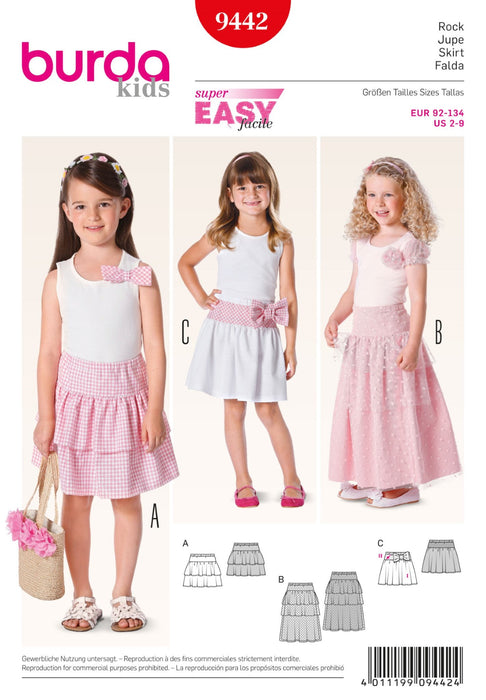 BD9442 Child Skirts | Easy from Jaycotts Sewing Supplies