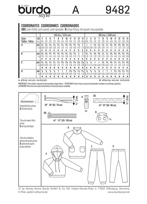 BD9482 Unisex Childrens' Activewear | Easy from Jaycotts Sewing Supplies