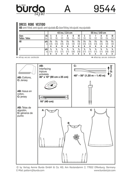 BD9544 Girls' Dress | Easy from Jaycotts Sewing Supplies