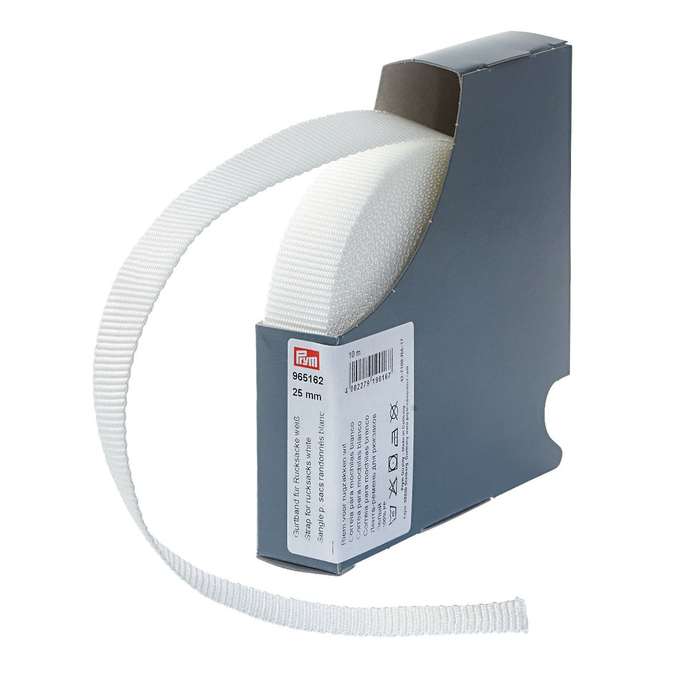 White Strapping for Rucksacks and bags by Prym from Jaycotts Sewing Supplies