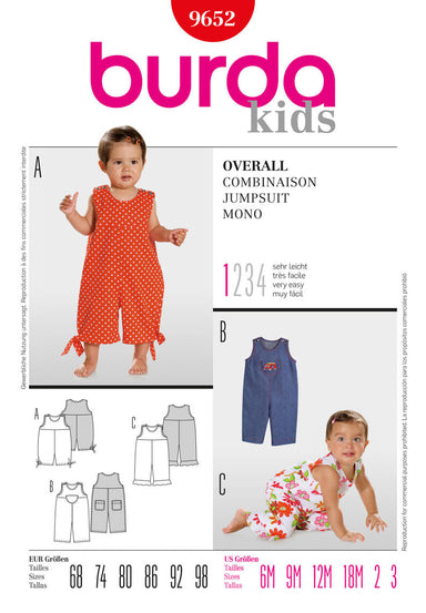 BD9652 Toddlers' Jumpsuit | Very Easy from Jaycotts Sewing Supplies