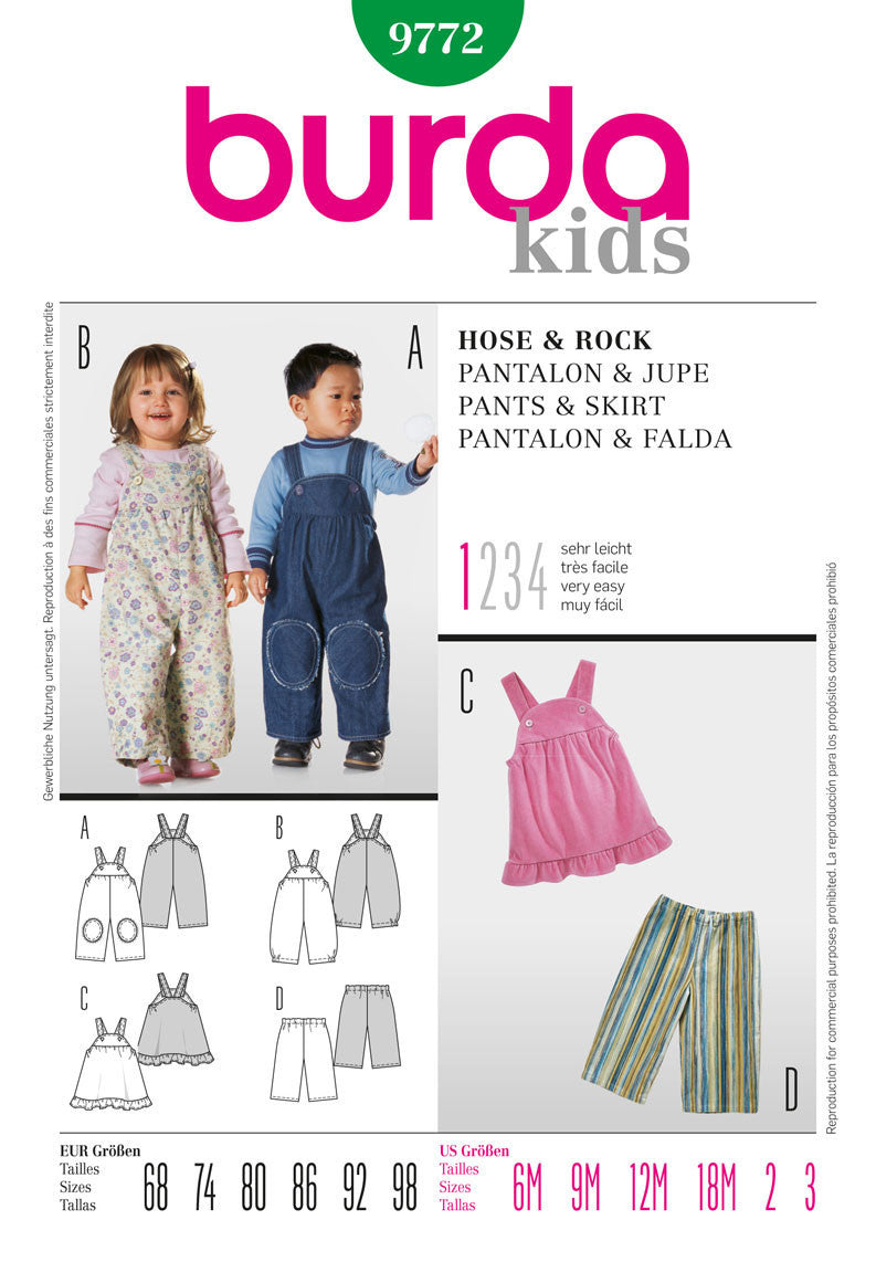BD9772 Childrens' Outfits | Very Easy from Jaycotts Sewing Supplies
