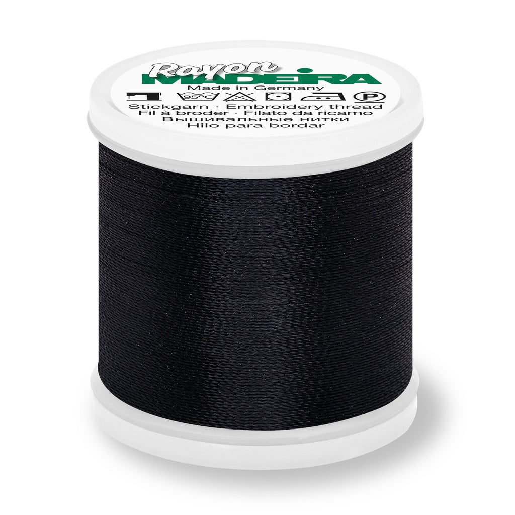 Madeira Rayon 1000 Emerald Black Embroidery Thread — SPSI Inc.