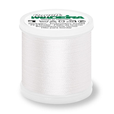 Madeira Rayon 40 Embroidery Thread 200m #1001 White from Jaycotts Sewing Supplies