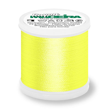 Madeira Rayon 40 Embroidery Thread 200m #1023 Lemon Yellow from Jaycotts Sewing Supplies