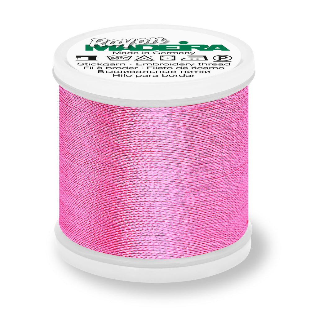 Madeira Rayon 40 Embroidery Thread 200m #1107 Deep Pink —  -  Sewing Supplies