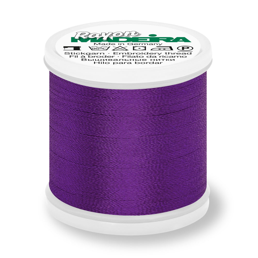 Madeira Rayon 40 Embroidery Thread 200m #1112 Royal Purple from Jaycotts Sewing Supplies