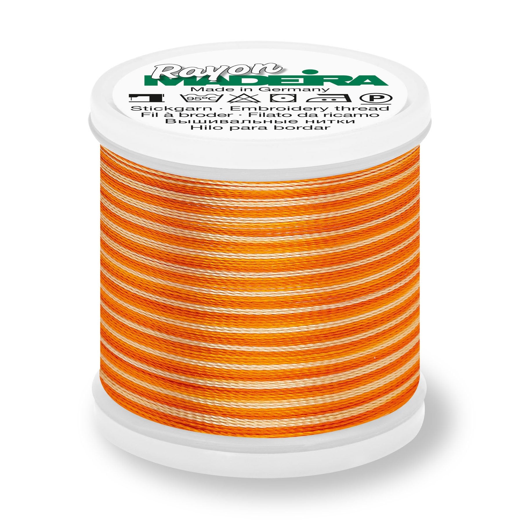 Madeira Rayon 40 Embroidery Thread 200m Multi #2053 Oranges from Jaycotts Sewing Supplies