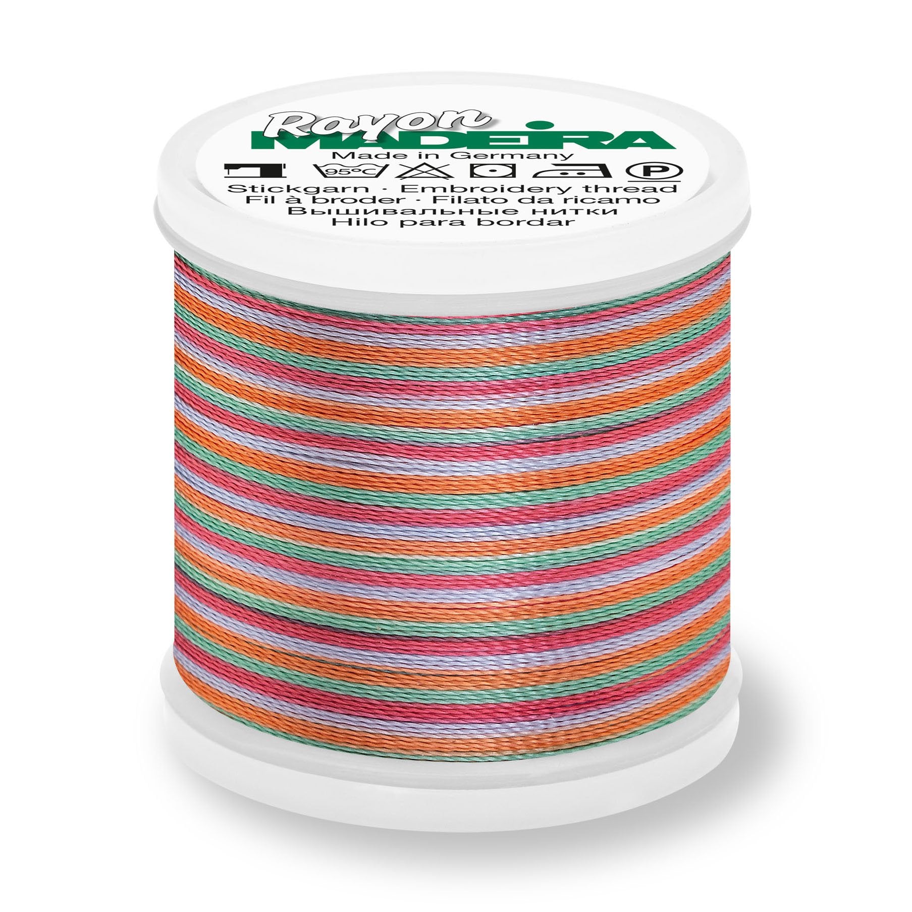 Madeira Rayon 40 Embroidery Thread 200m Multi #2141 Red/Orange/Green/Blue from Jaycotts Sewing Supplies