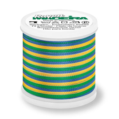 Madeira Rayon 40 Embroidery Thread 200m Multi #2146 Yellow/Blue/Green from Jaycotts Sewing Supplies