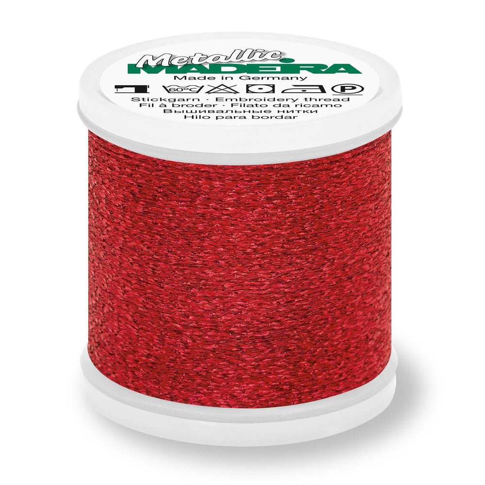 Madeira Textured Metallic Embroidery Thread, 200m Red from Jaycotts Sewing Supplies