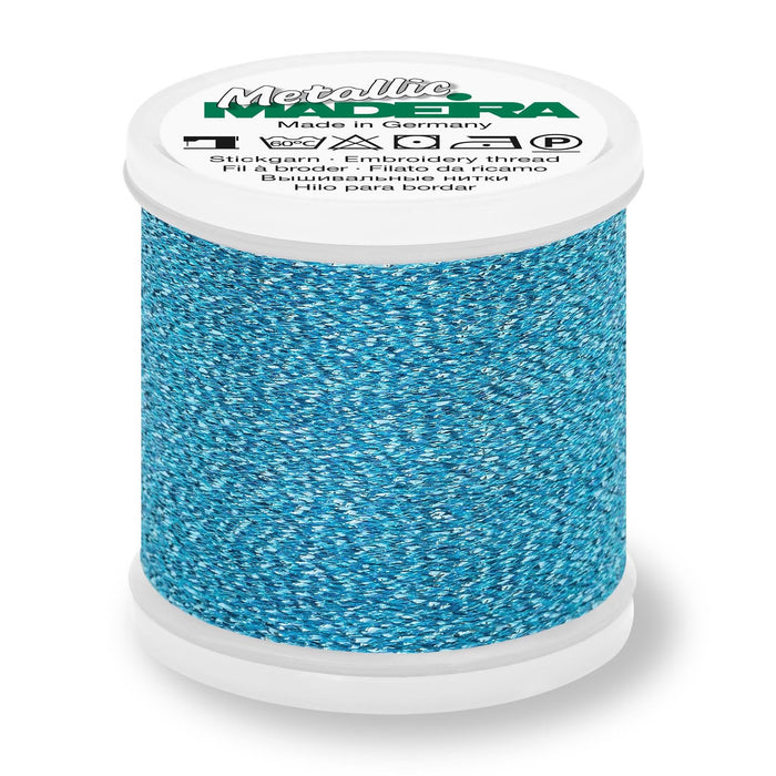 Madeira Textured Metallic Embroidery Thread, 200m Crystal Blue from Jaycotts Sewing Supplies