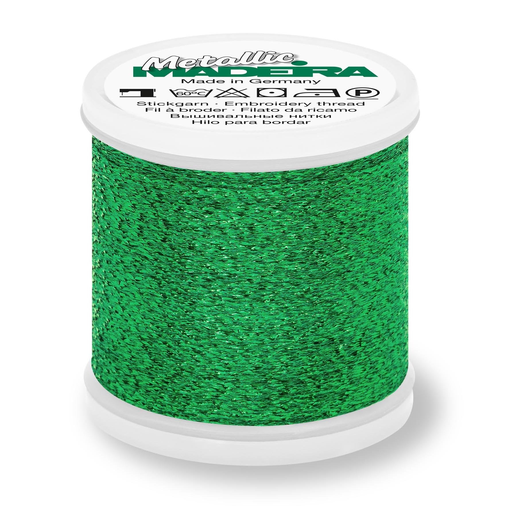 Madeira Textured Metallic Embroidery Thread, 200m Emerald from Jaycotts Sewing Supplies