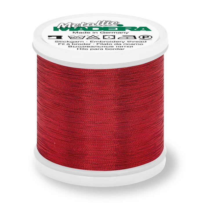 Madeira Smooth Metallic Embroidery Thread, 200m Ruby 315 from Jaycotts Sewing Supplies