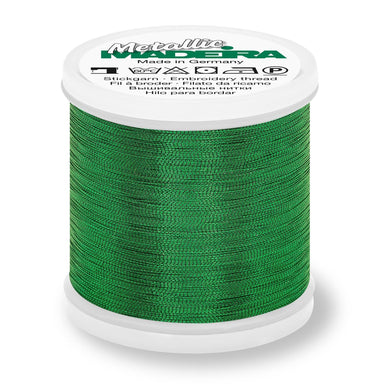 Madeira Smooth Metallic Embroidery Thread, 200m Green 358 from Jaycotts Sewing Supplies