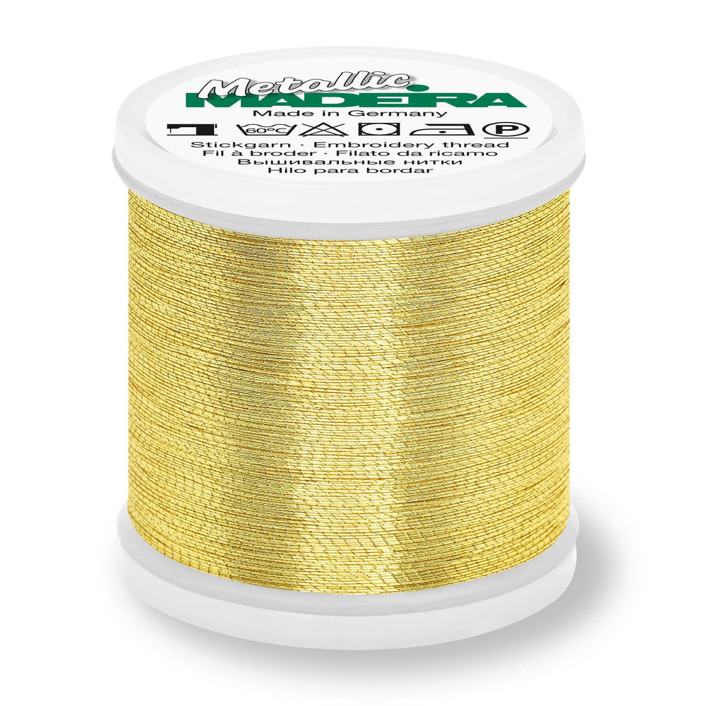 Madeira Smooth Metallic Embroidery Thread | Gold 6 from Jaycotts Sewing Supplies