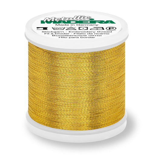 Madeira Metallic Embroidery Thread | Gold 8 from Jaycotts Sewing Supplies