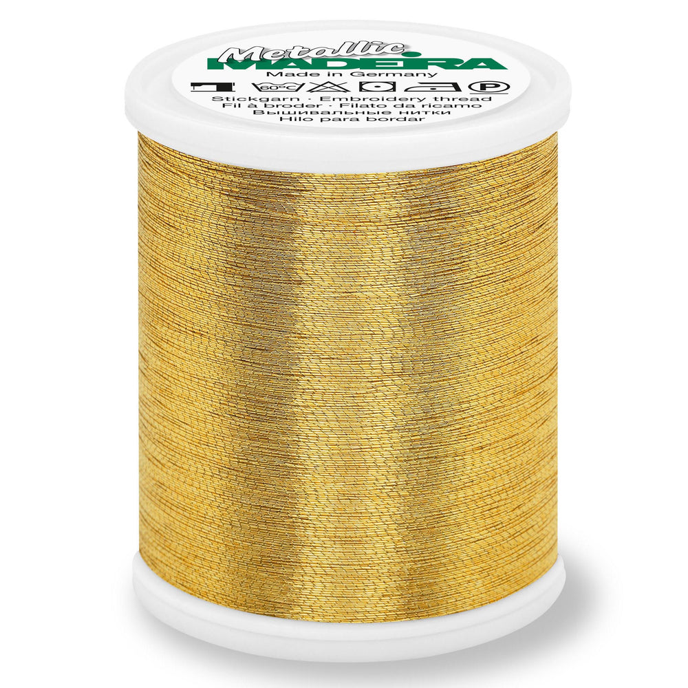 Madeira Smooth Metallic Embroidery Thread | Gold 7 from Jaycotts Sewing Supplies
