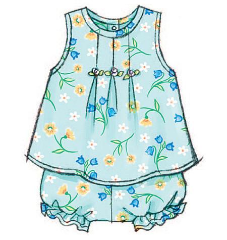 B3405 Infants' Dress, Top, Romper, Panties, Hat & Headband from Jaycotts Sewing Supplies