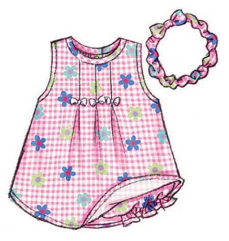 B3405 Infants' Dress, Top, Romper, Panties, Hat & Headband from Jaycotts Sewing Supplies