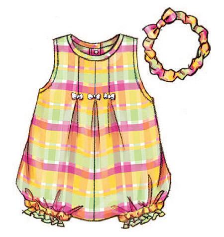 B3405 Infants' Dress, Top, Romper, Panties, Hat & Headband from Jaycotts Sewing Supplies