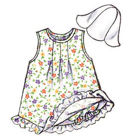 B3405 Infants' Dress, Top, Romper, Panties, Hat & Headband from Jaycotts Sewing Supplies