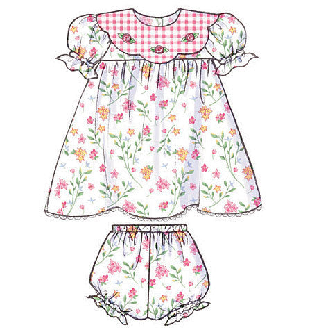 Butterick Pattern: B4110 Infants' Dress, Panties, Jumpsuit & Hat ...