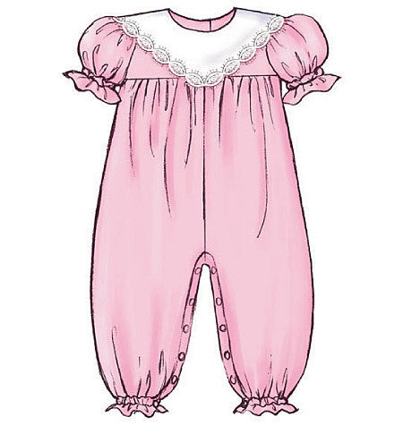 Butterick Pattern: B4110 Infants' Dress, Panties, Jumpsuit & Hat ...