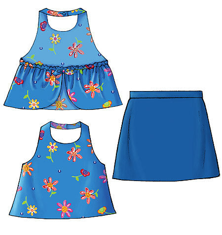 B4503 Girls' Top, Skort & Shorts | Very Easy from Jaycotts Sewing Supplies