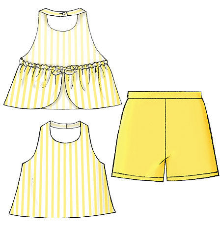 B4503 Girls' Top, Skort & Shorts | Very Easy from Jaycotts Sewing Supplies