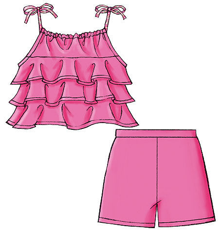 B4503 Girls' Top, Skort & Shorts | Very Easy from Jaycotts Sewing Supplies