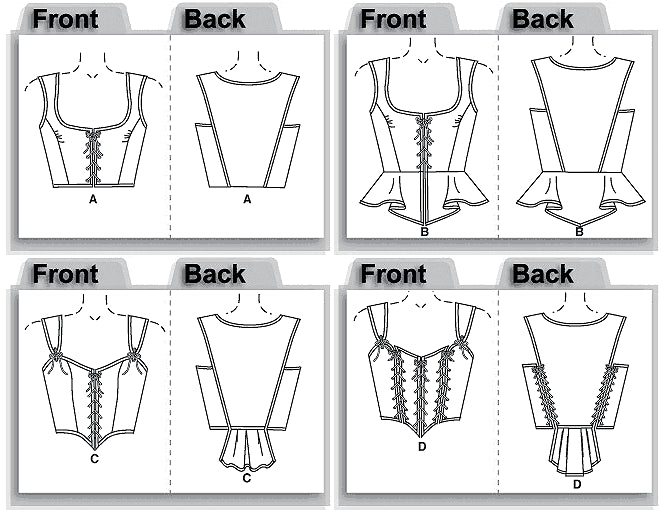 Butterick Pattern: B5662 Misses' Historic Corsets —  - Sewing  Supplies