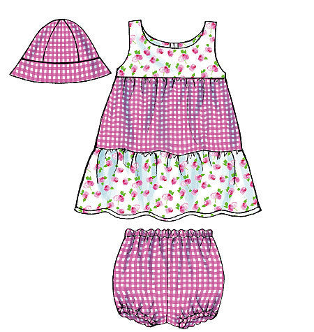 B5017 Infants' Top, Dress, Panties, Shorts, Pants & Hat from Jaycotts Sewing Supplies