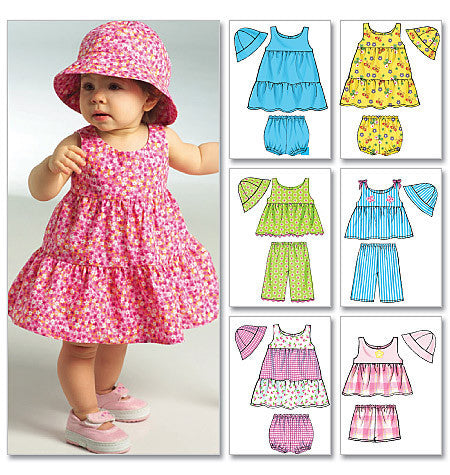 B5017 Infants' Top, Dress, Panties, Shorts, Pants & Hat from Jaycotts Sewing Supplies