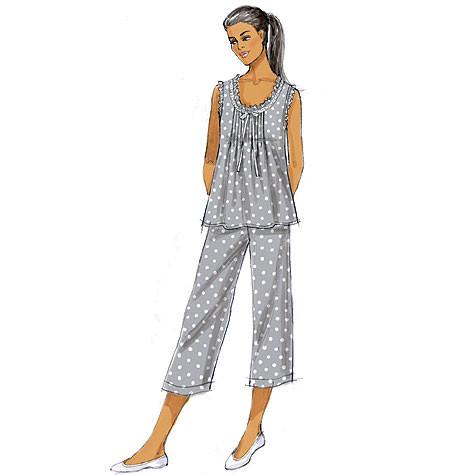 B5792 Misses' nightwear sewing pattern Top, Gown & Pants from Jaycotts Sewing Supplies