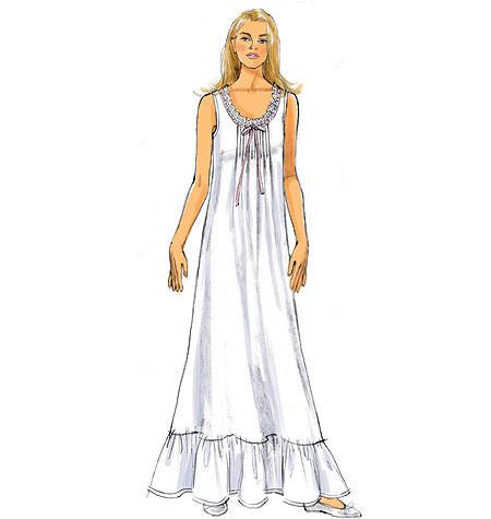 B5792 Misses' nightwear sewing pattern Top, Gown & Pants from Jaycotts Sewing Supplies