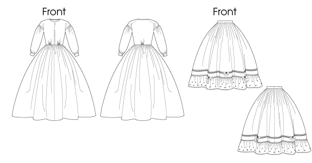 Butterick Pattern: B5831 Misses' Historic Dress — jaycotts.co.uk ...