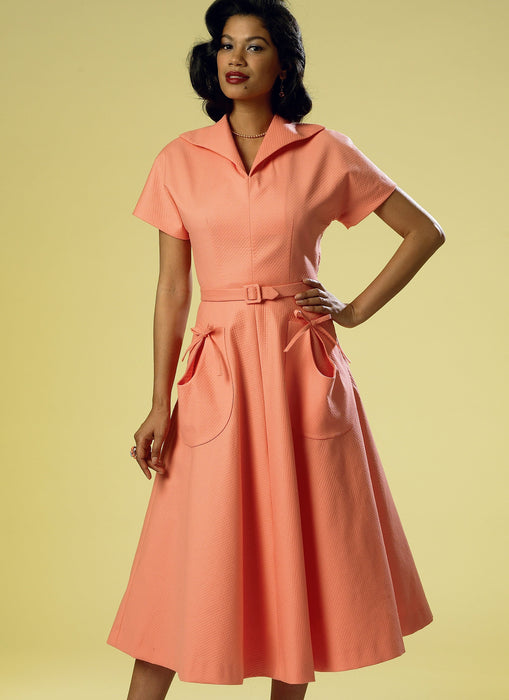 Butterick 6055 Dress and Belt Fifties Vintage pattern from Jaycotts Sewing Supplies