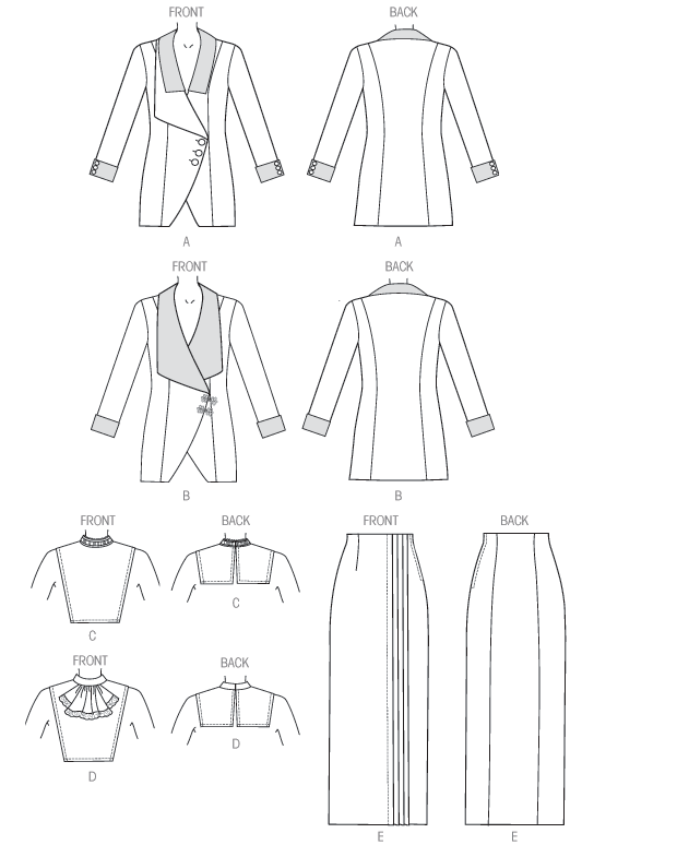 B6108 Misses' Retro Jacket, Bib & Skirt | Average from Jaycotts Sewing Supplies