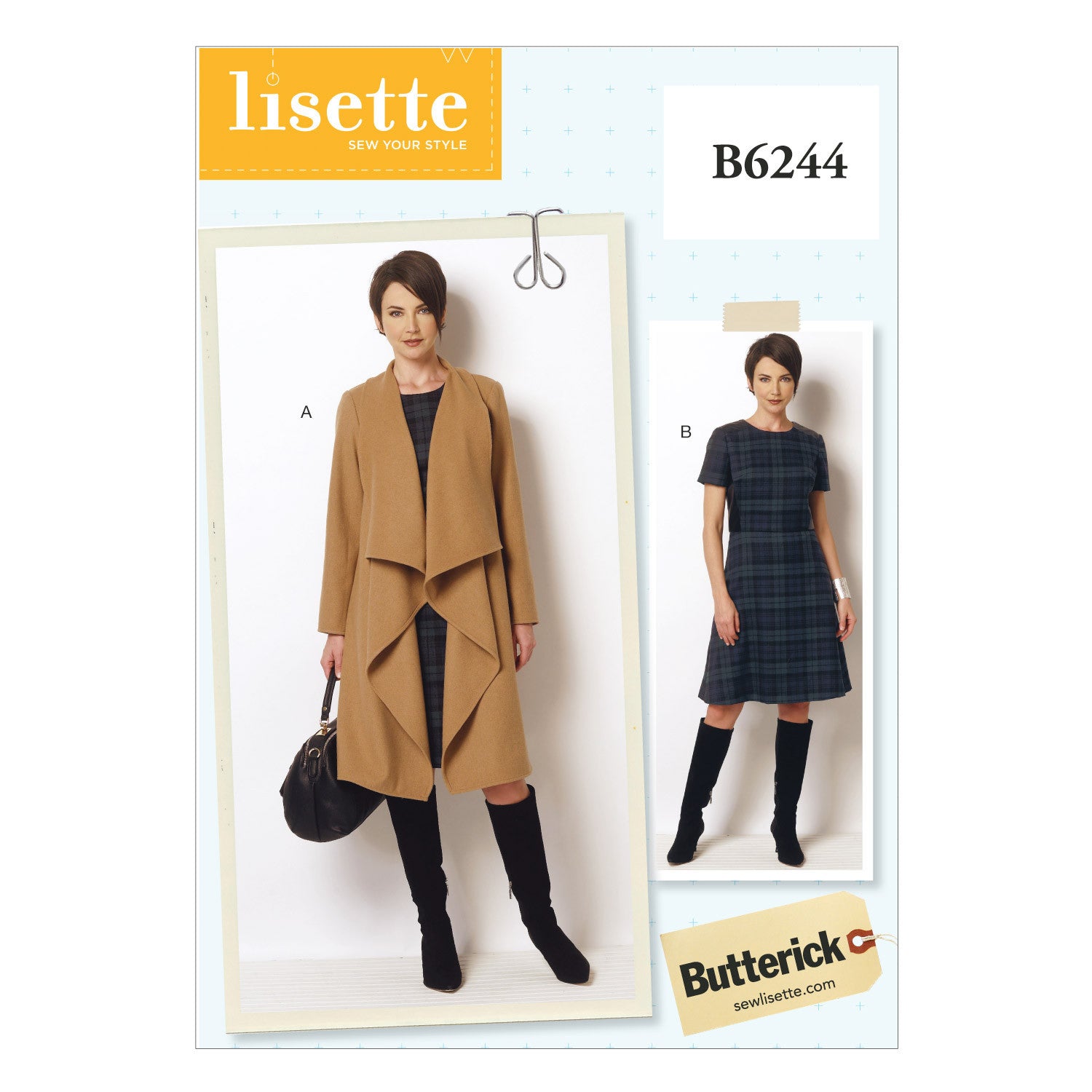 B6244 Misses'/Women's Coat and Dress from Jaycotts Sewing Supplies