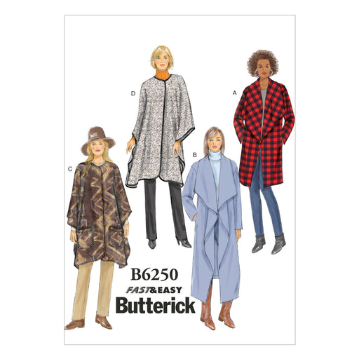 B6250 Misses' Jacket, Coat and Wrap from Jaycotts Sewing Supplies