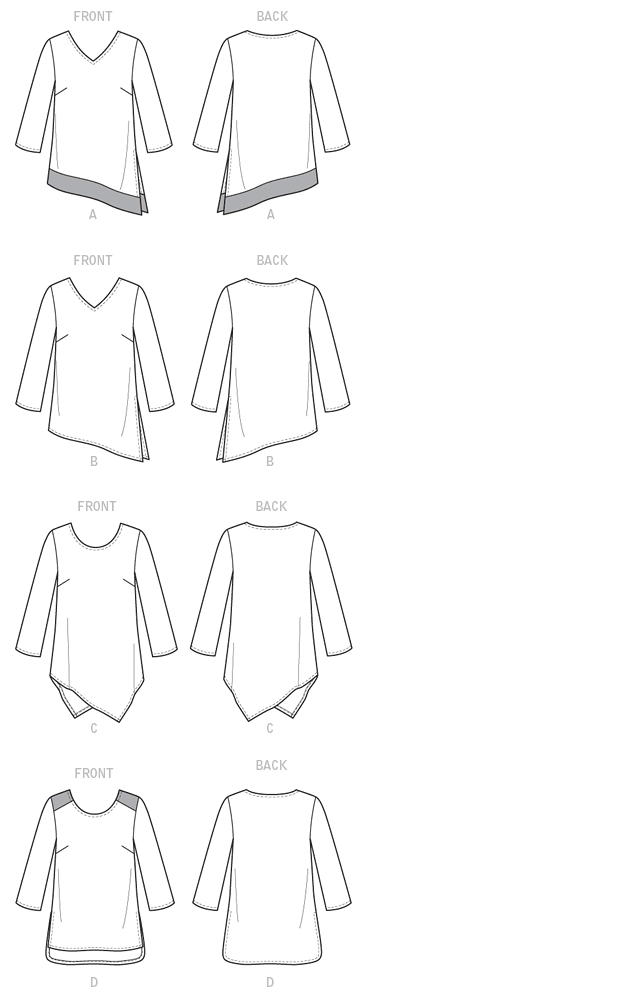 B6263 Women's Tunic pattern from Jaycotts Sewing Supplies