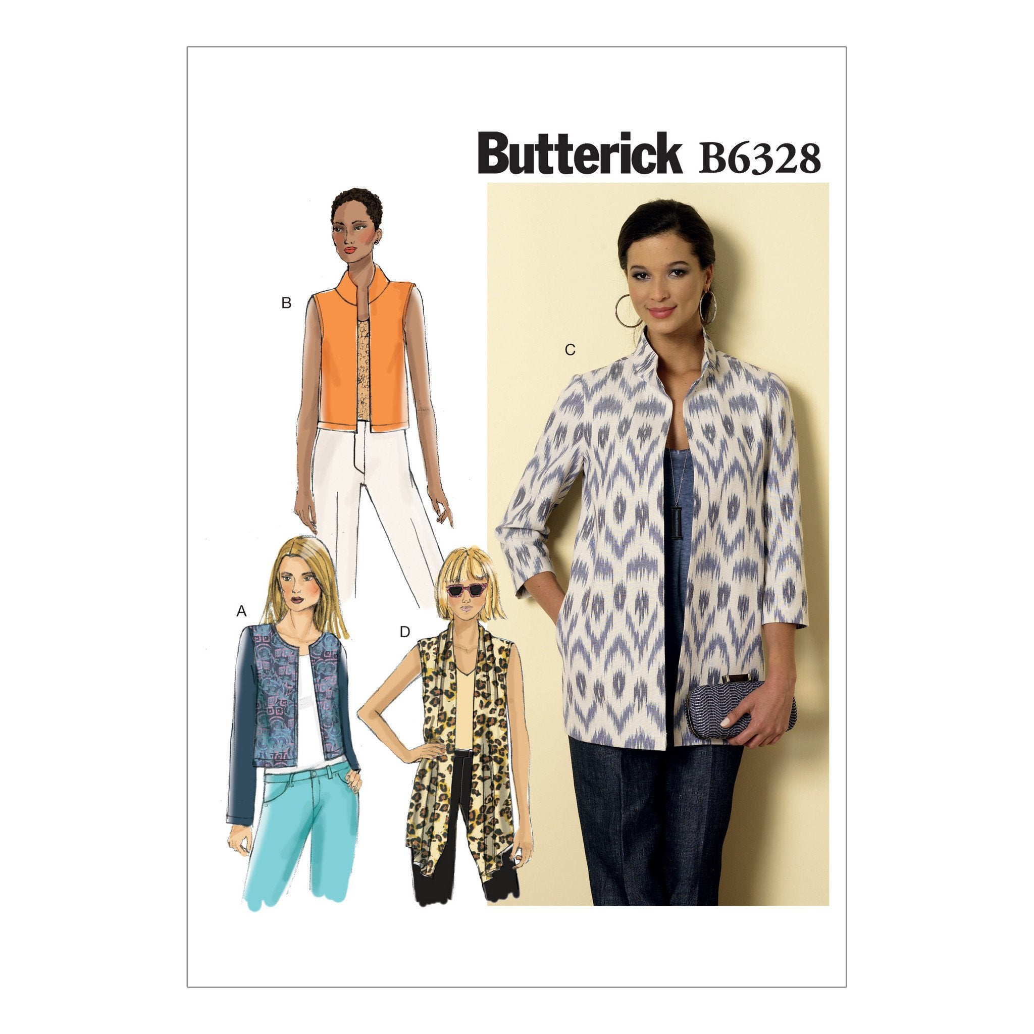 B6328 Misses' Open-Front Jackets from Jaycotts Sewing Supplies