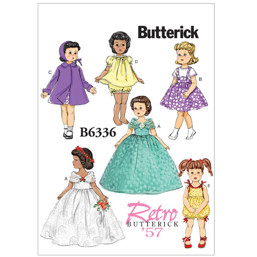 B6336 Retro Outfits for 18" Doll from Jaycotts Sewing Supplies