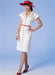 B6363 Button-Front, Flutter Sleeve Dresses from Jaycotts Sewing Supplies