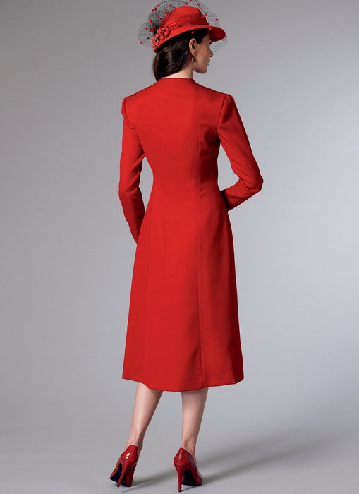 B6374 Misses' Swan-Neck or Shawl Collar Dresses with Asymmetrical Gathers from Jaycotts Sewing Supplies