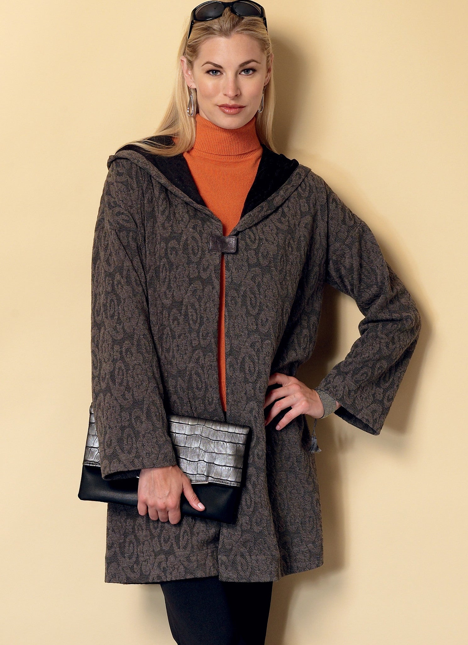 B6394 Misses' Shawl Collar Coats from Jaycotts Sewing Supplies