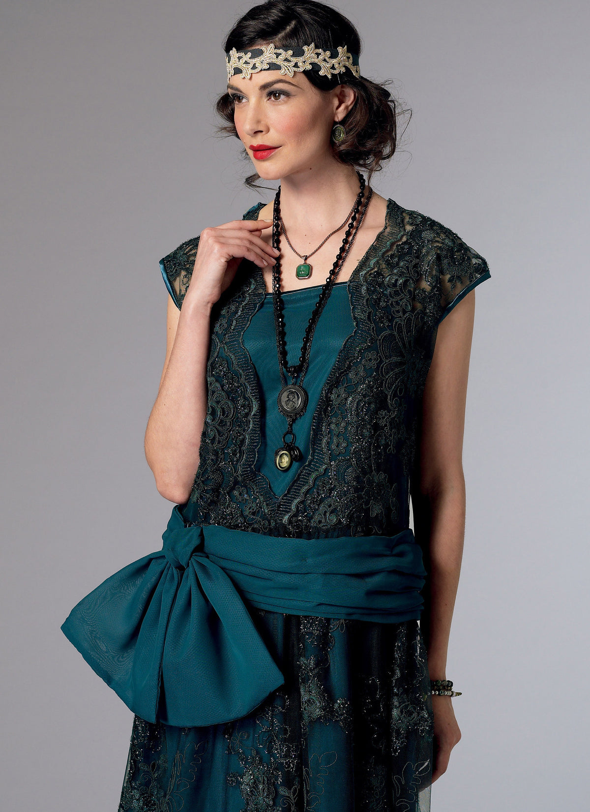 Unique Vintage 1920s Black & Iridescent Sequin Sleeveless Flapper Dres